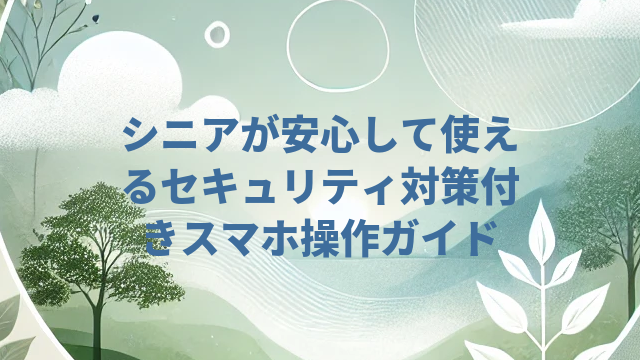 シニアが安心して使えるセキュリティ対策付きスマホ操作ガイド