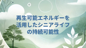 再生可能エネルギーを活用したシニアライフの持続可能性